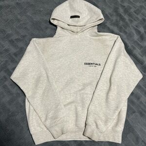Fear of God Essentials Light Gray Hoodie
